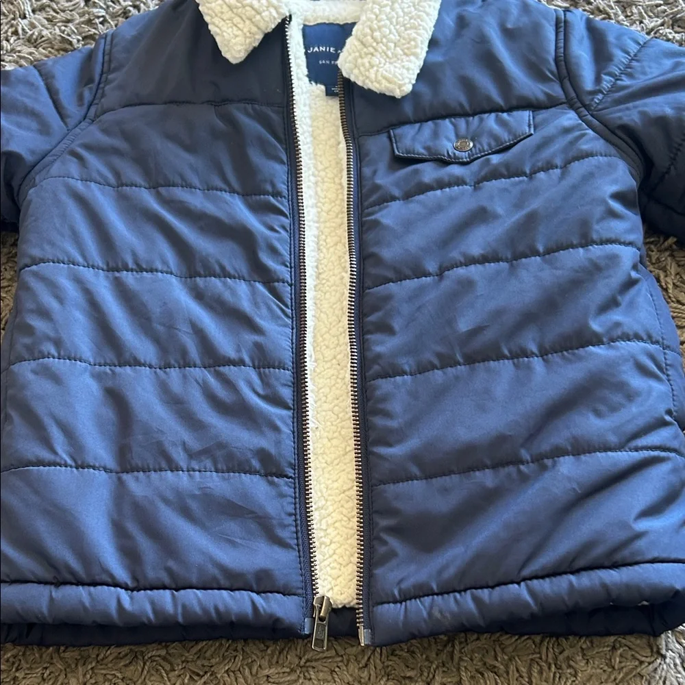 Janie and Jack Toddler Kids Navy Puffer Jacket Size 3-4